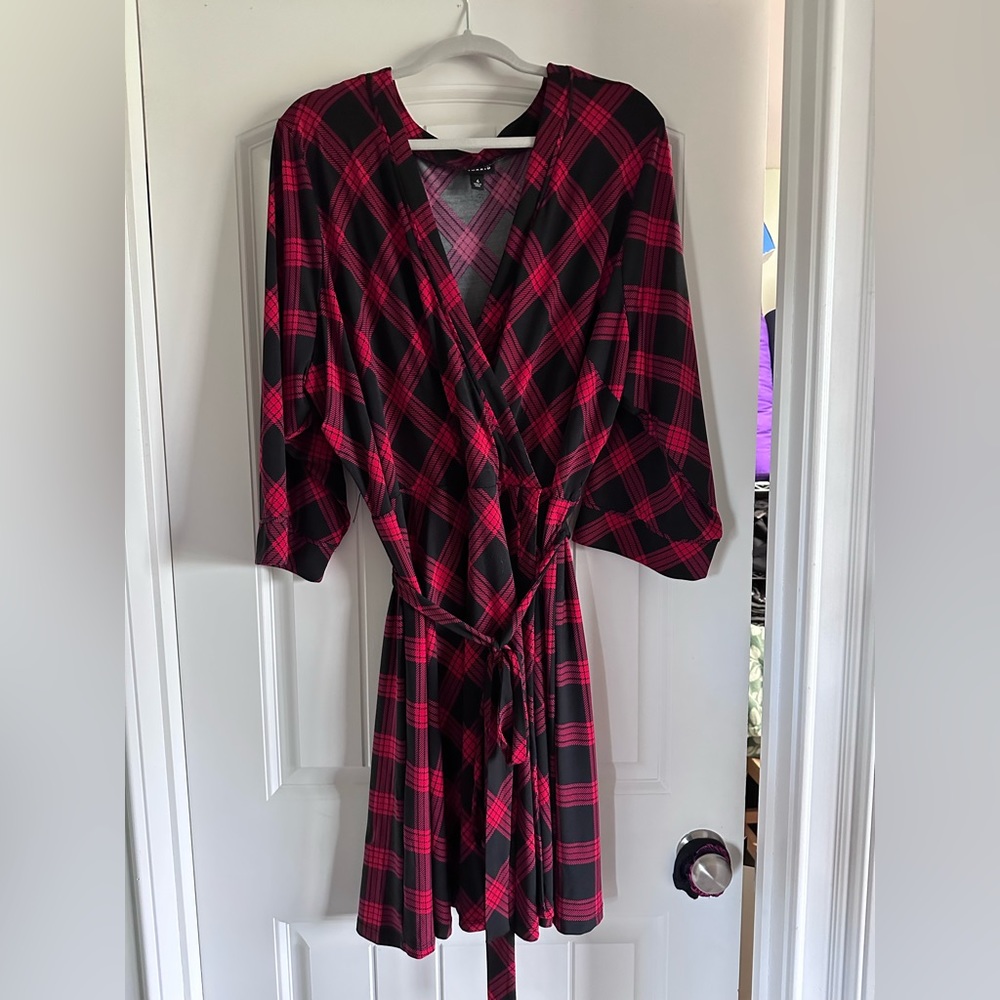 Torrid Plaid Faux Wrap dress